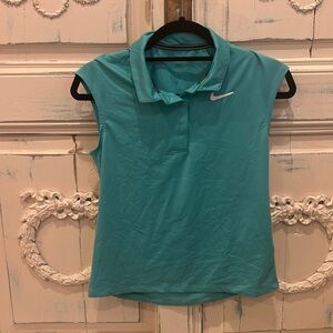 Nike Court Victory Women's XL Tennis Top Polo Sleeveless teal